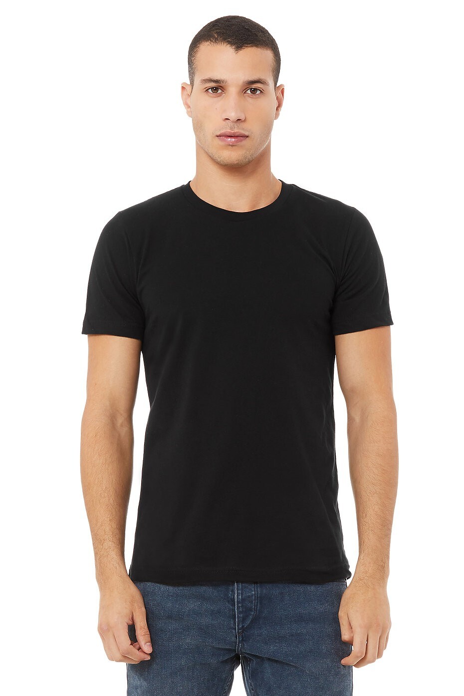 Bella Canvas 3001 Unisex Jersey Short Sleeve Tee Shirt T-Shirt Black Medium