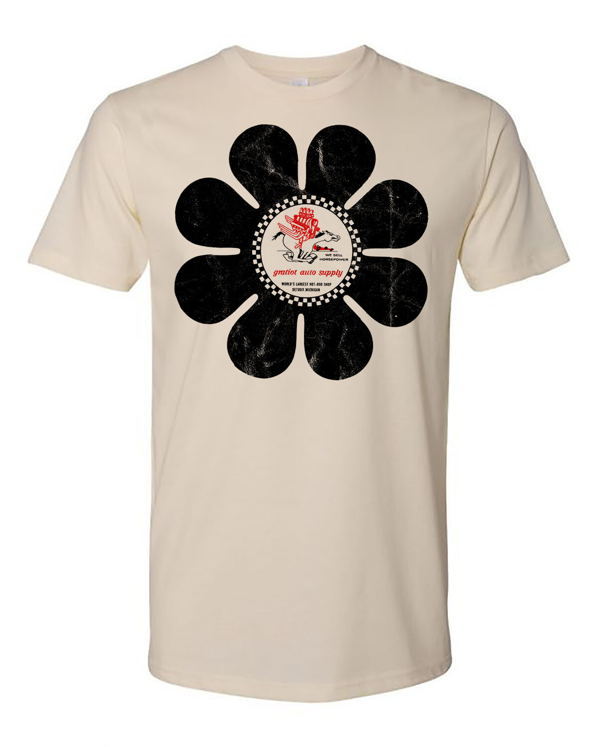 T Shirt 100% Cotton Hot Rod Gratiot Auto Supply Drag Race Racing Speed Shop