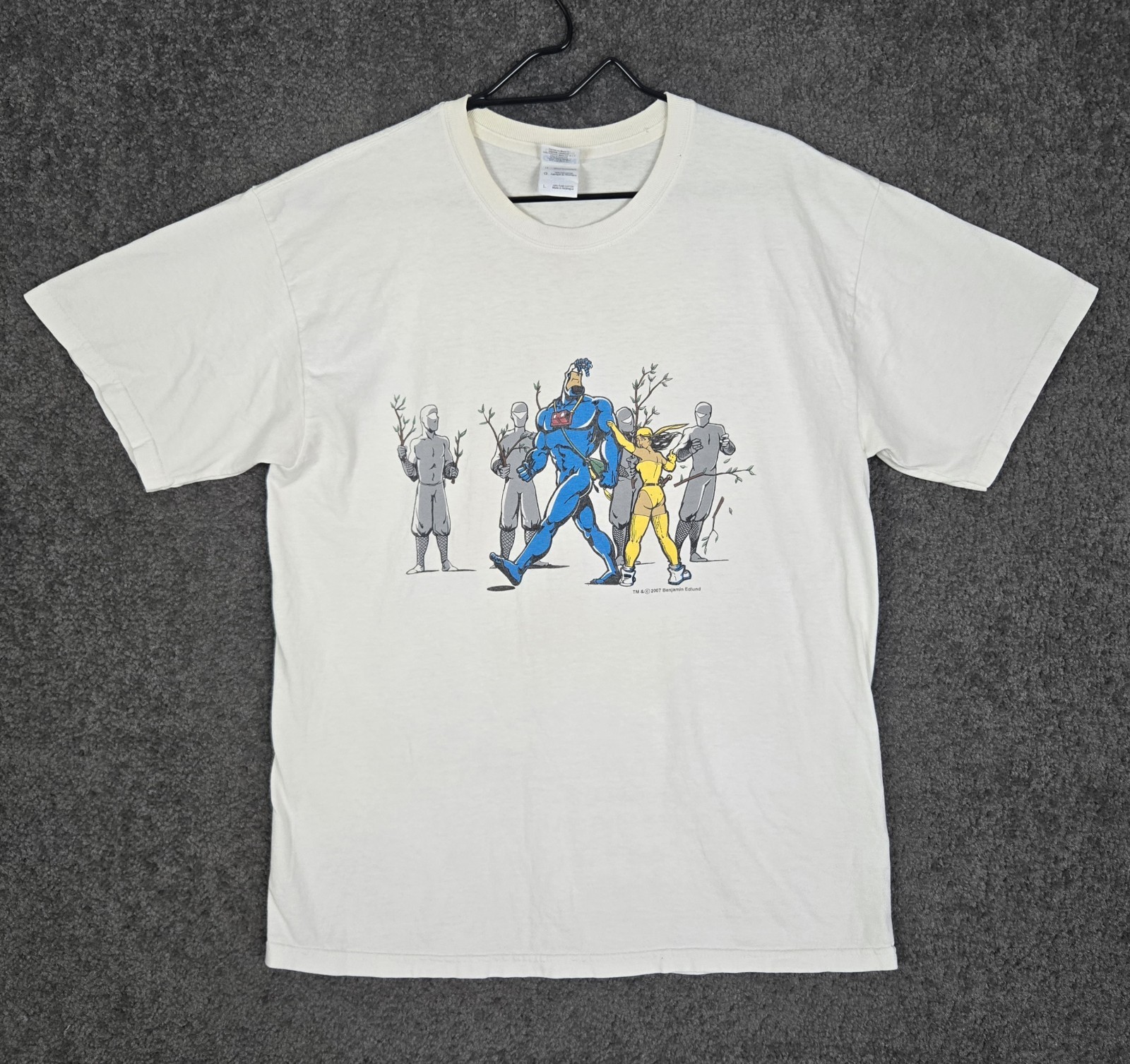 Vintage The Tick Shirt Men’s Large Double Sided Cartoon 2000s Graphic