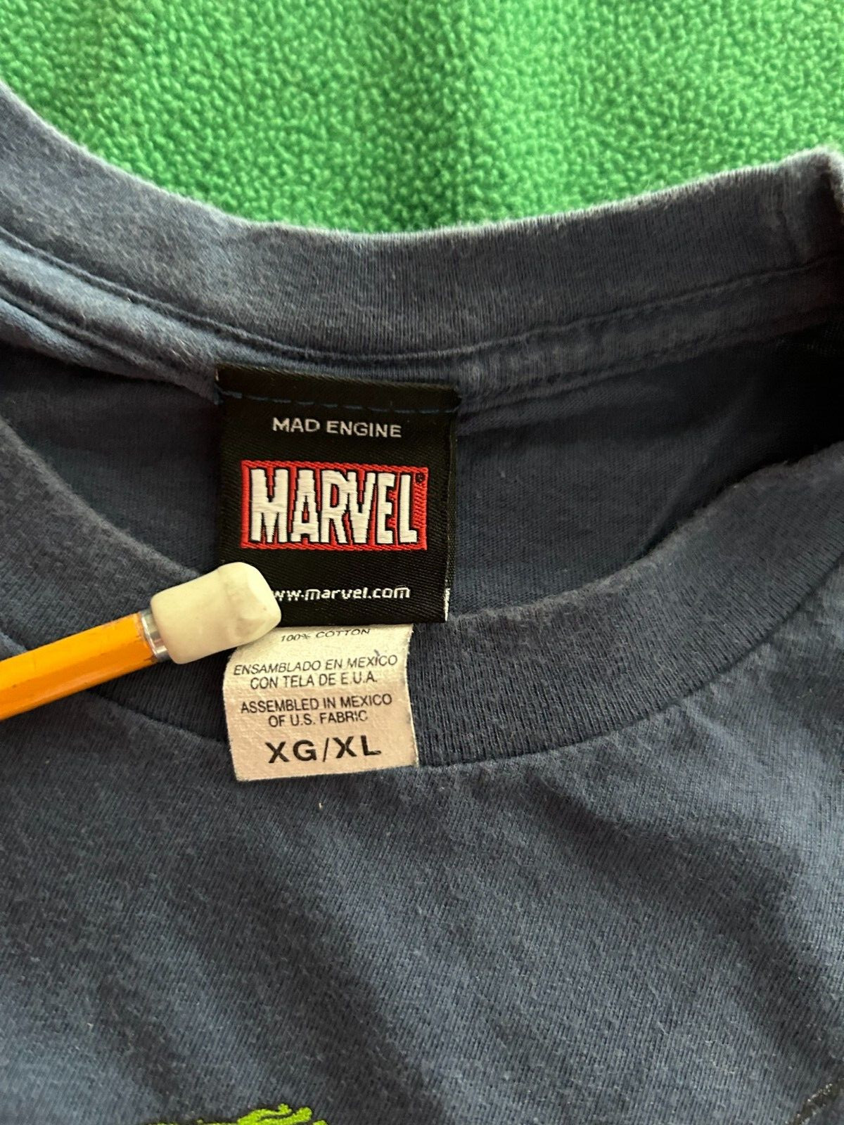 SECRET WARS Marvel Mad Engine Vintage Graphics T-Shirt, Men’s Large, Navy Blue