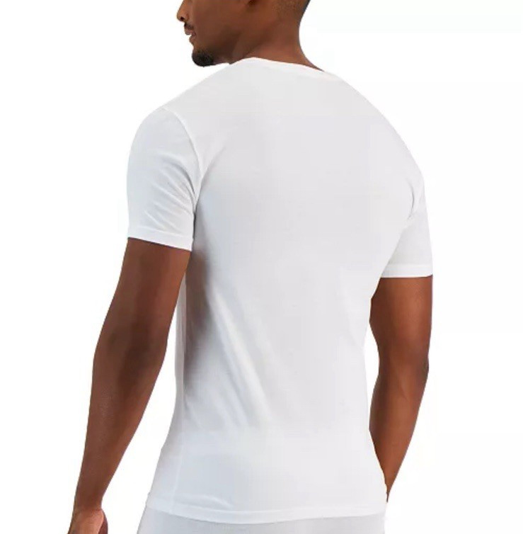 ALFANI Men’s XXL 4-Pack Slim-Fit Solid Cotton Undershirts 4 Total Shirts NWT