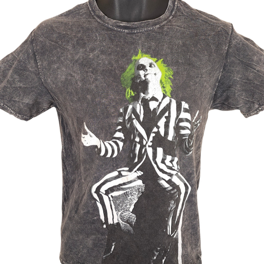 Beetlejuice T Shirt Mens Size Small Gray Tim Burton Its Showtime