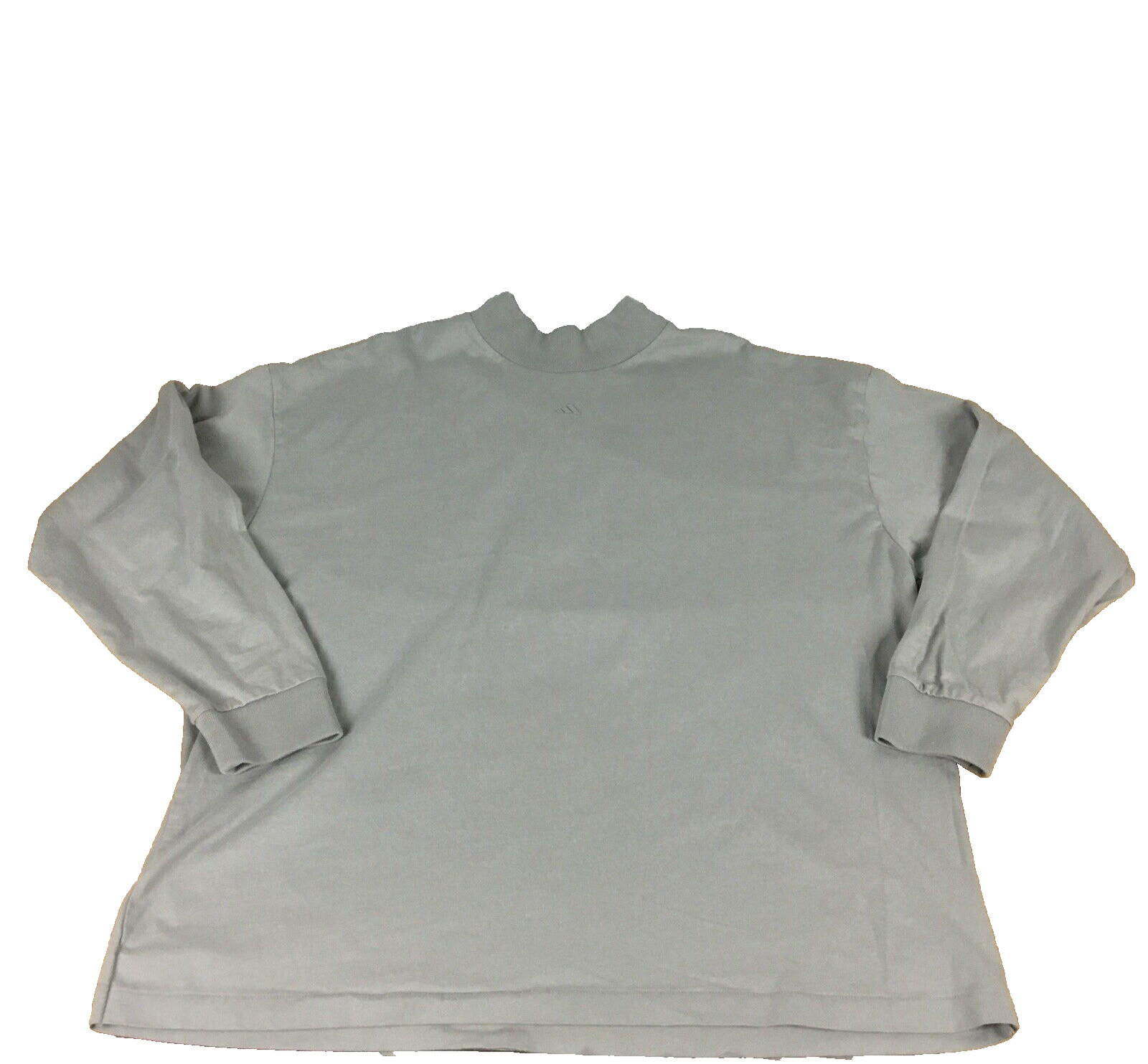 Adidas Basketball Mens Large Gray Mock Neck Long Sleeve Graphic T-Shirt L