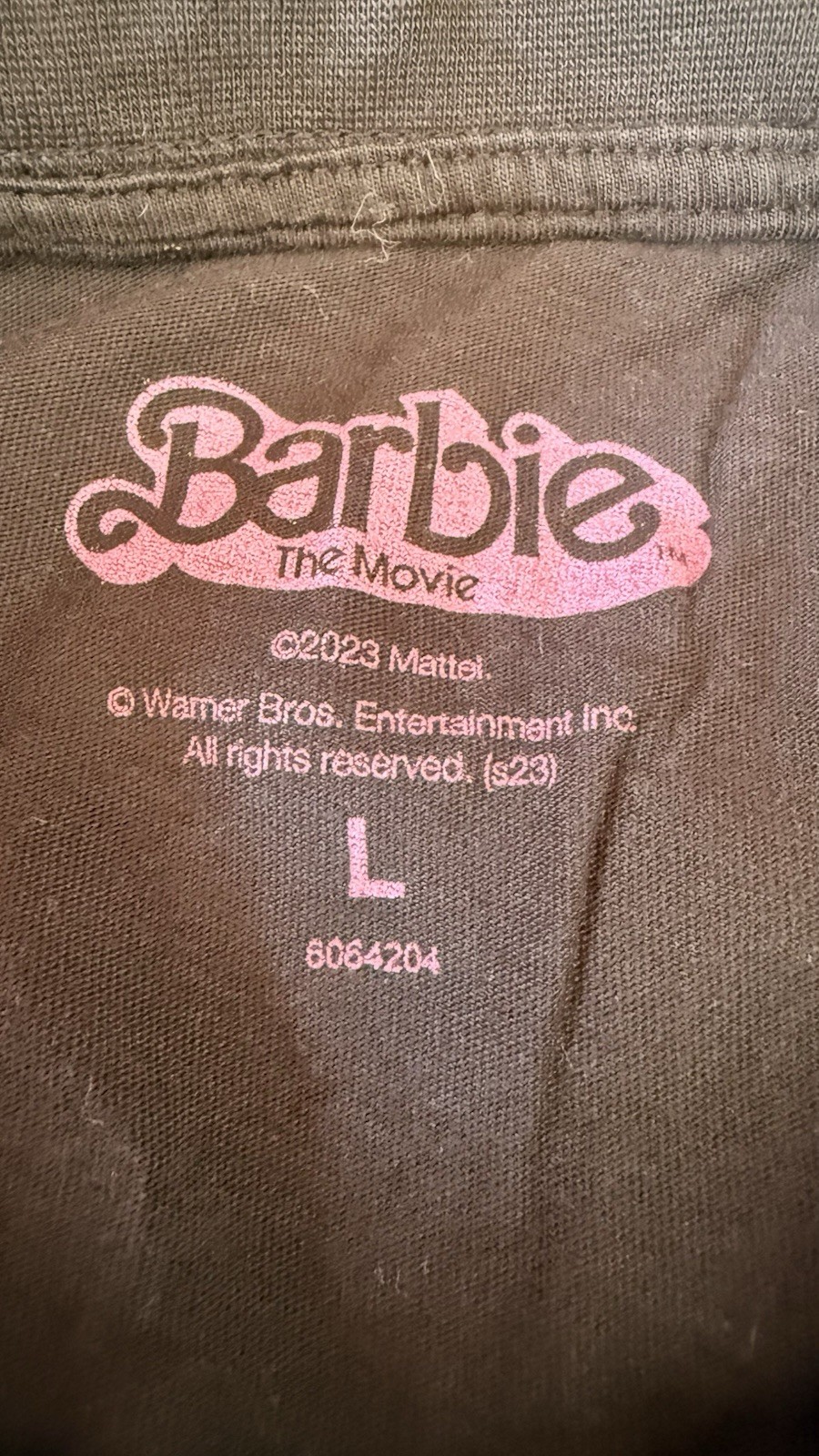 Official Barbie The Movie Black Graphic T-Shirt Size L – Very Good
