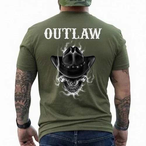 Mens Skulls Lover Skull Wearing Cowboy Hat Western Vintage T-Shirt