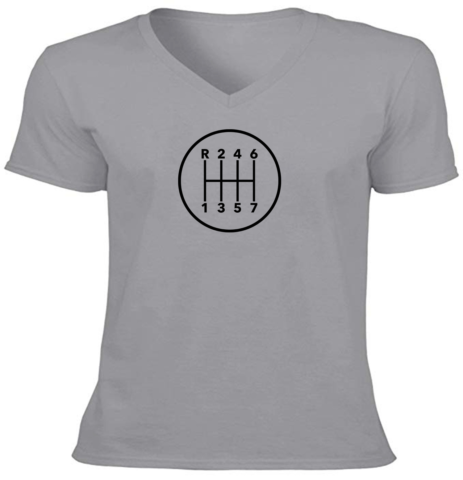 Manual Transmission Shift Pattern 7 Speed Stick T-Shirt Manual Gearbox Gearshift