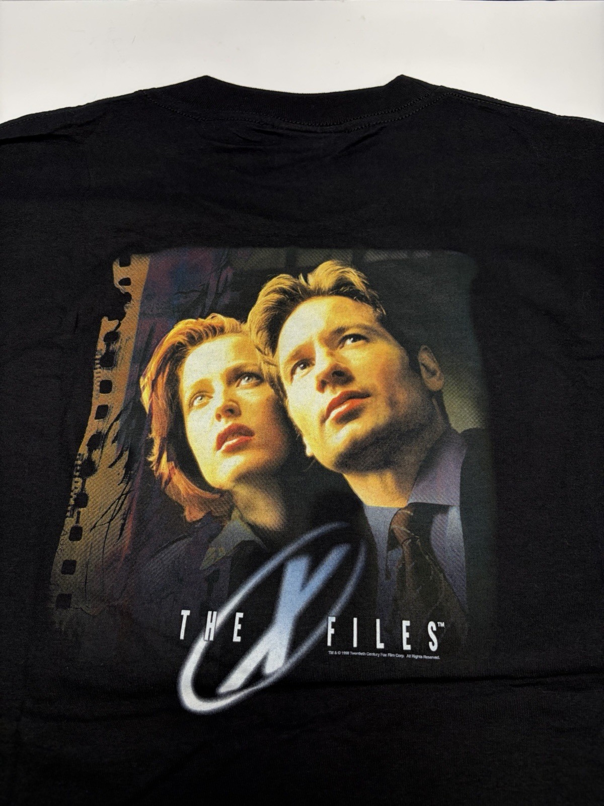 Vintage 90s Official X-Files Mulder & Scully Double Sided Sci-Fi XL Tshirt New