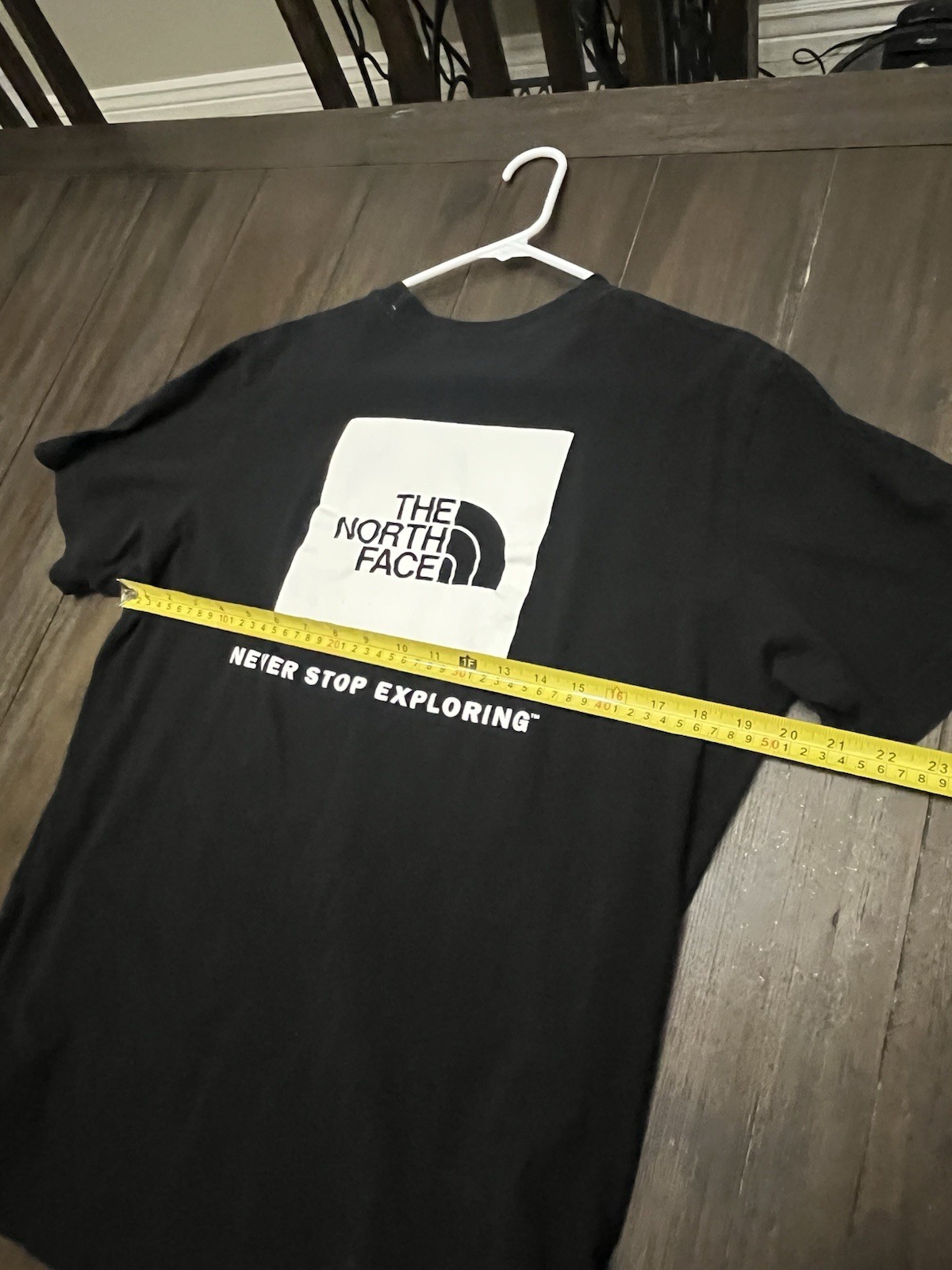 The North Face Black T-Shirt Logo Never Stop Exploring Size Large