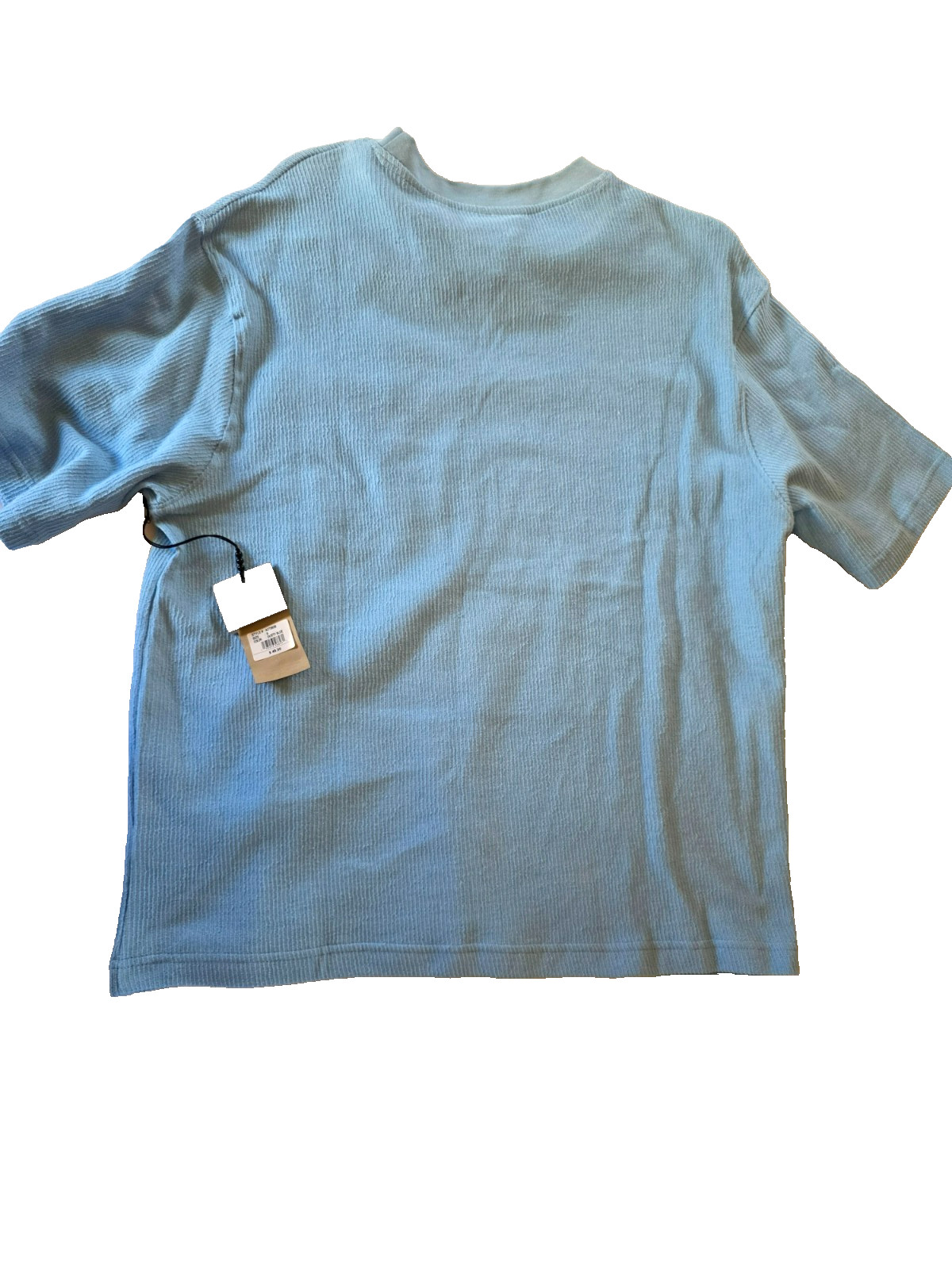 Amongst Others Men S Drop Shoulder Boxy Fit T-Shirt Blue Ribbed Pocket Shirt NWT