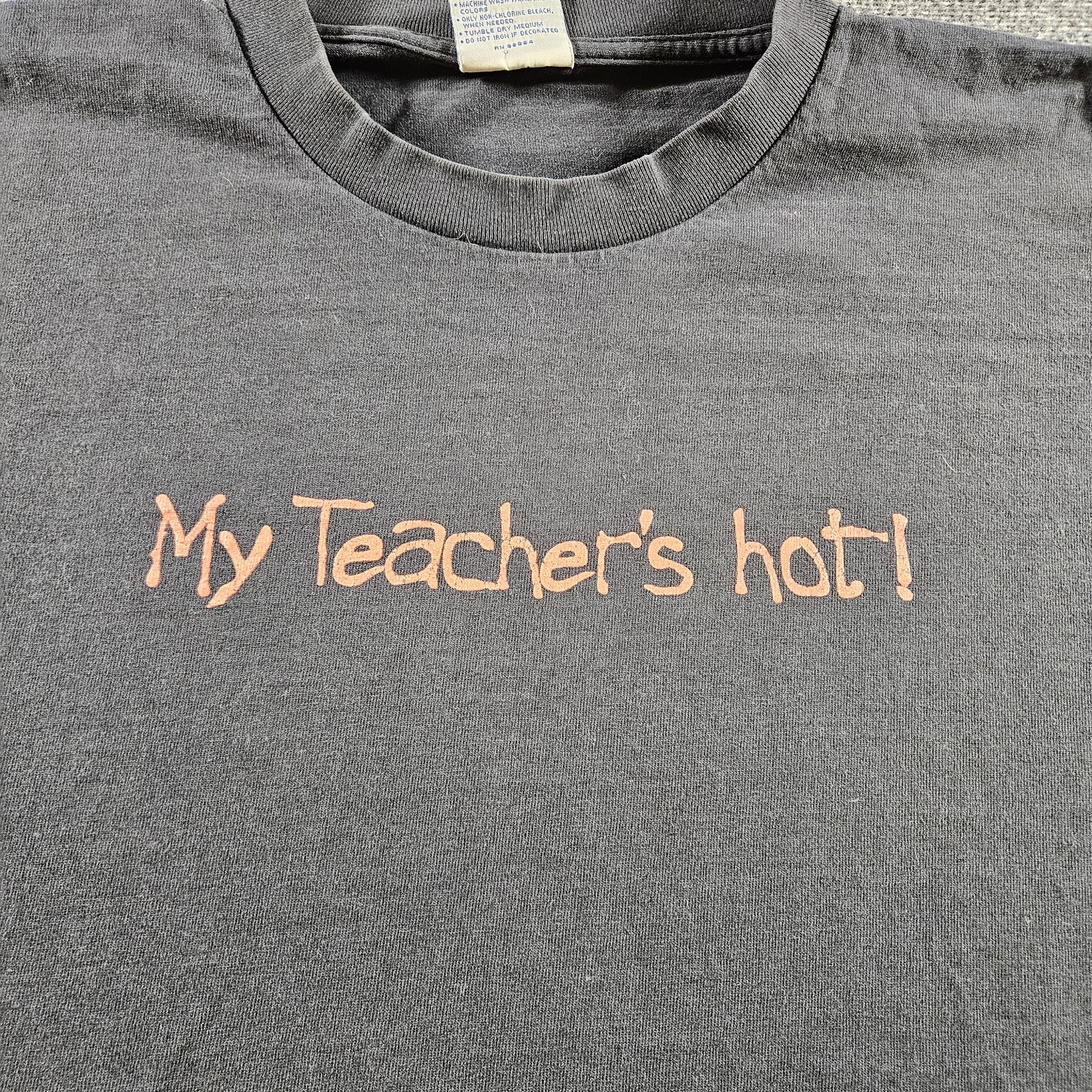 My Teacher’s Hot Funny Novelty Graphic Tee 90s AllSport Shirt Mens XL Black