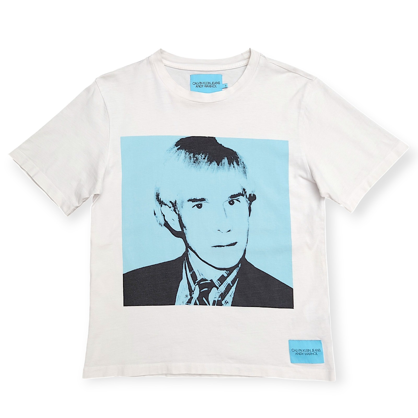 Calvin Klein x Andy Warhol Potrait T Shirt Size Small White Slub Cotton Tee