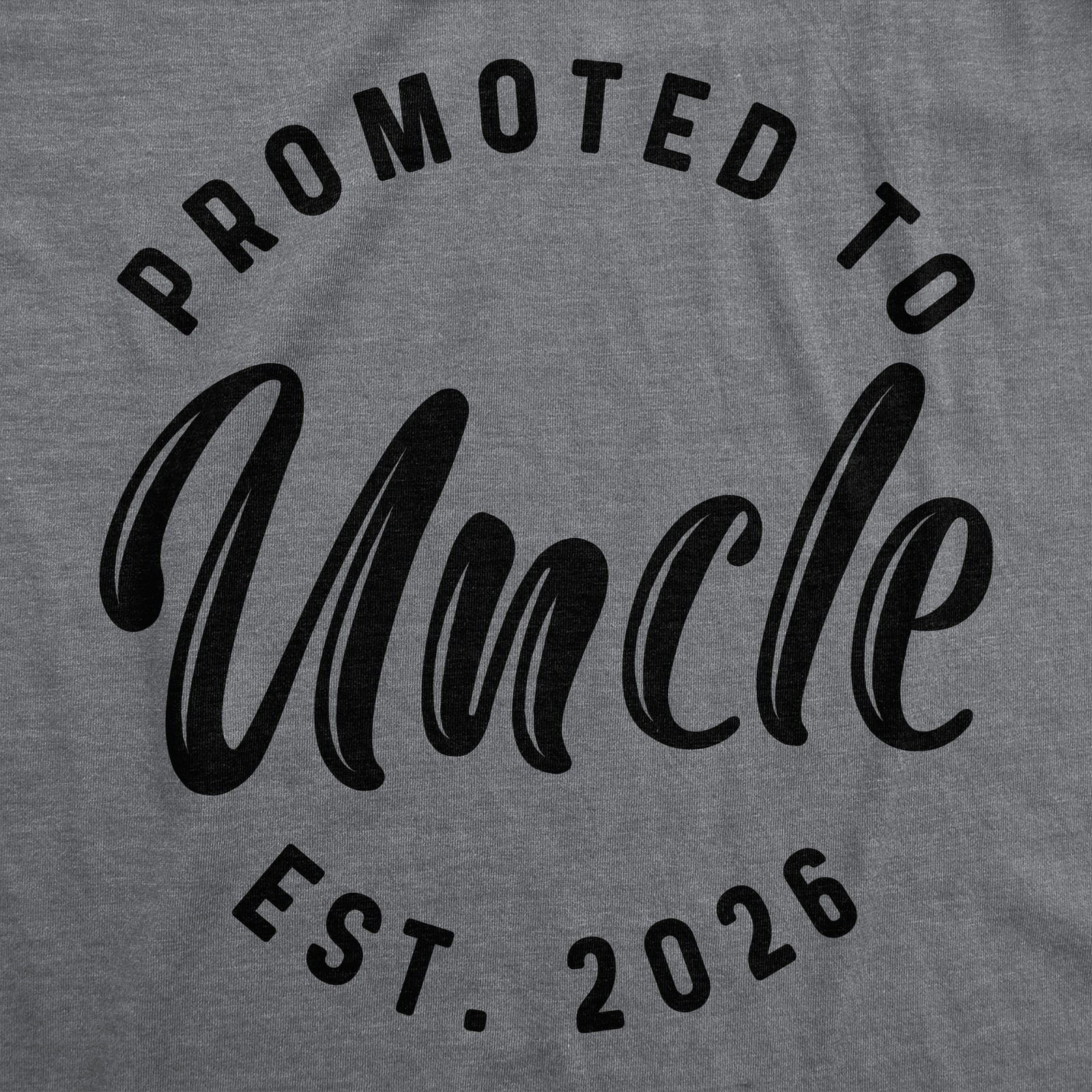 Mens Funny T Shirts Promoted To Uncle 2026 Sarcastic Family Tee For Men