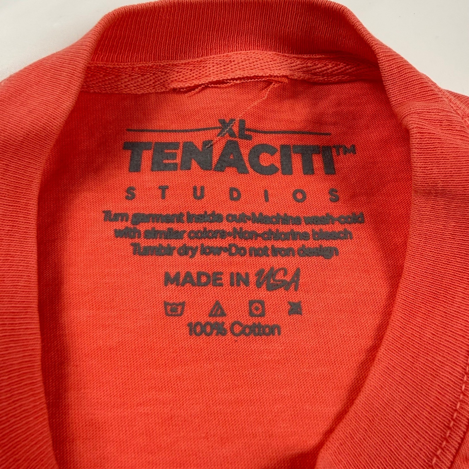 Tenaciti Studios Mens XL Graphic Logo T-Shirt Cotton Made in USA