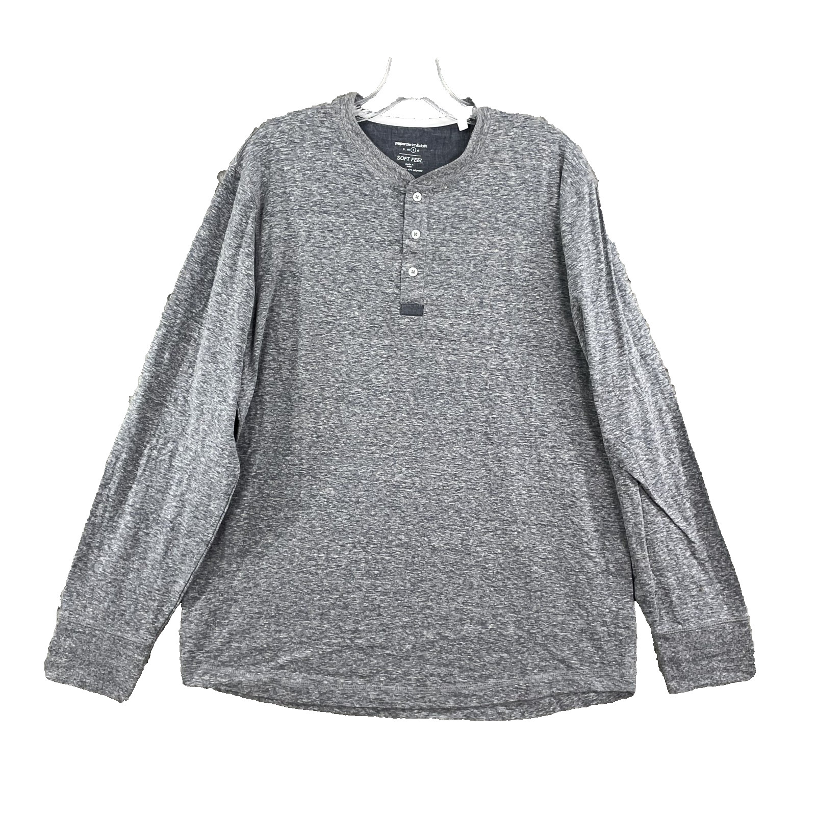 Paper Denim & Cloth Henley Shirt Men Large Soft Feel Outdoor Gorpcore Streetwear