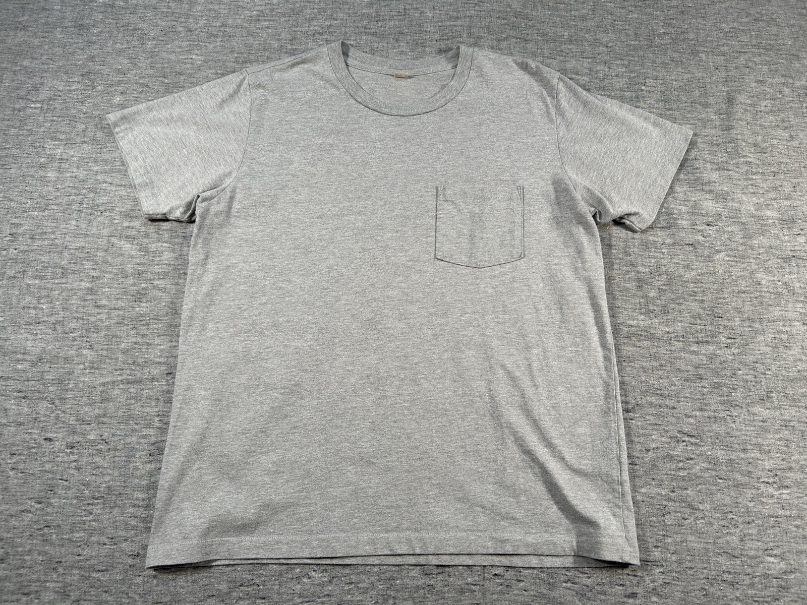 Ship John Shirt Mens Extra Large Grey Short Sleeve Pocket Tee Made in USA