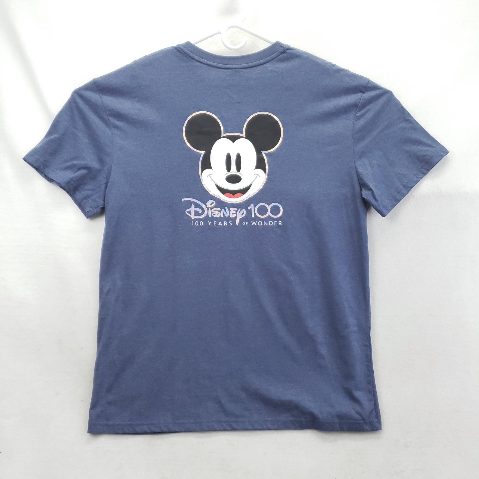 Disney Shirt Mens XL Blue Short Sleeve Disney 100 Mickey Mouse Graphic Logo Tee