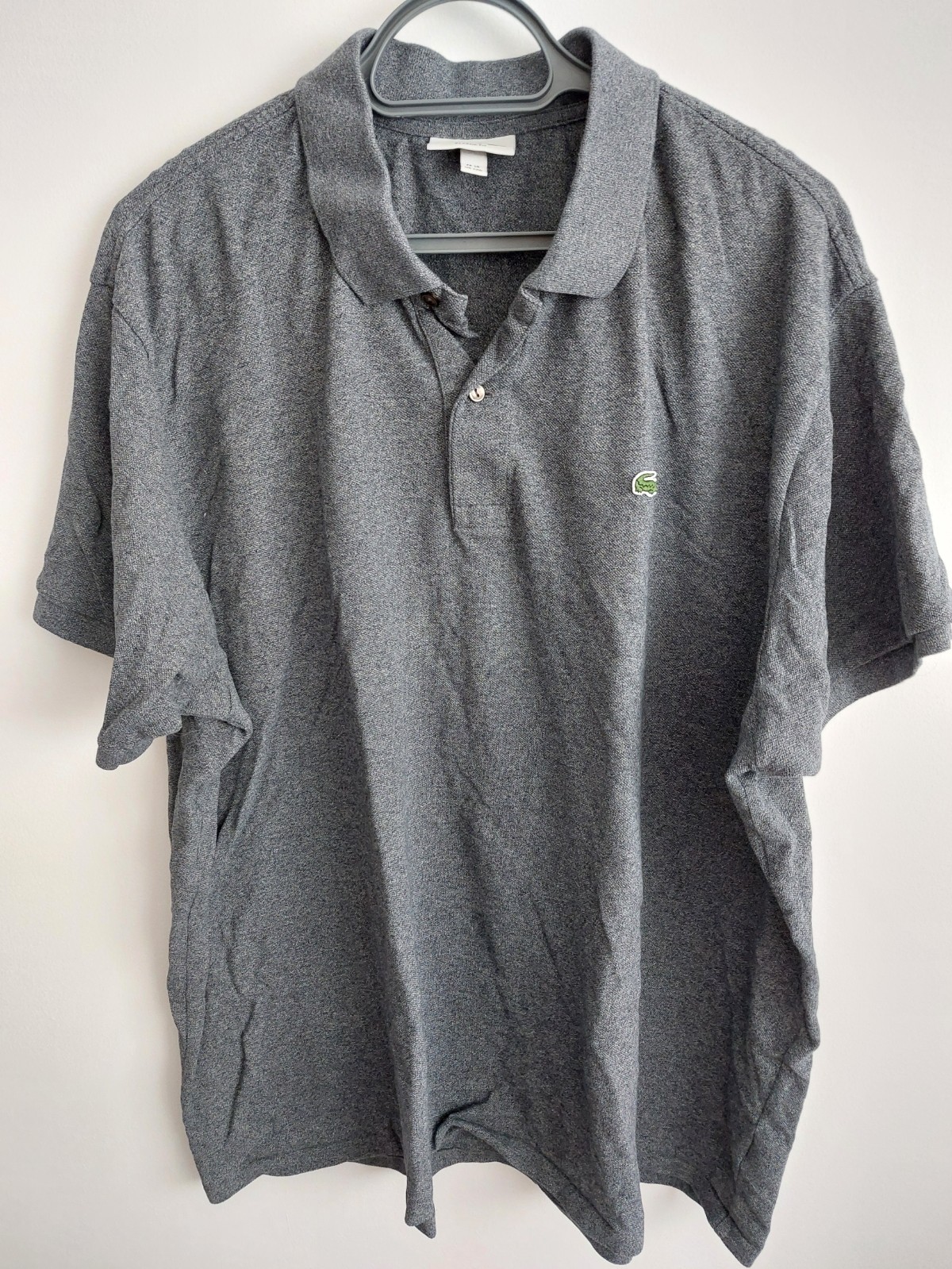 LACOSTE 5XL (SIZE 10) GREY POLO SHIRT USED VERY GOOD CONDITION
