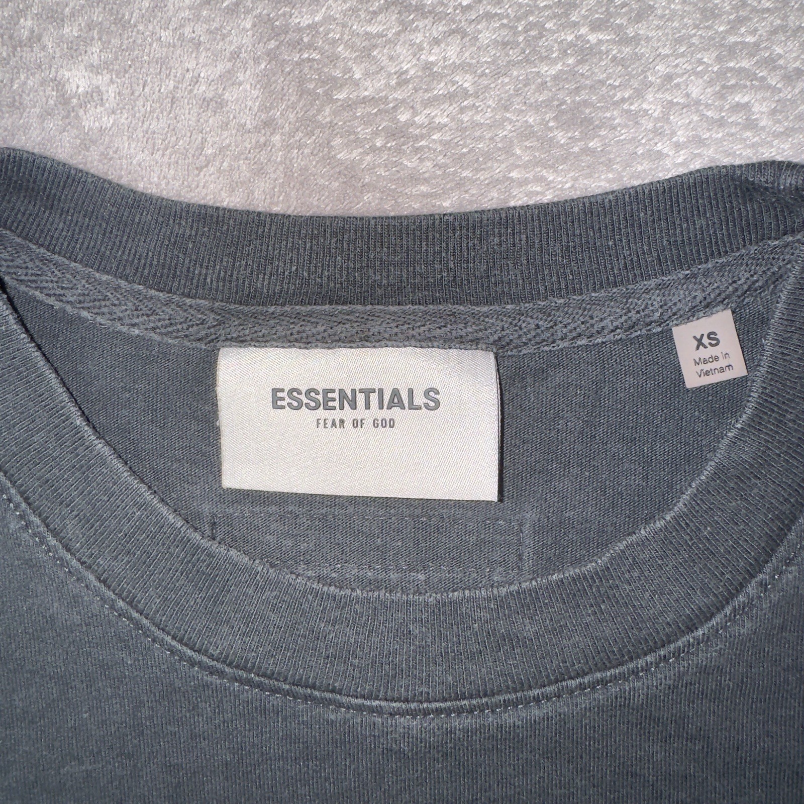 FOG Essentials Boxy T-Shirt Unisex XS Stretch Limo Black 125SP202000F SS20