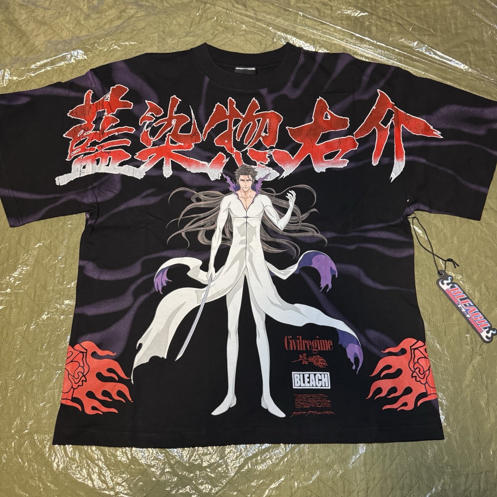 Civil Regime Bleach Aizen’s Chaos 199X Oversized Tee – Black – Size S