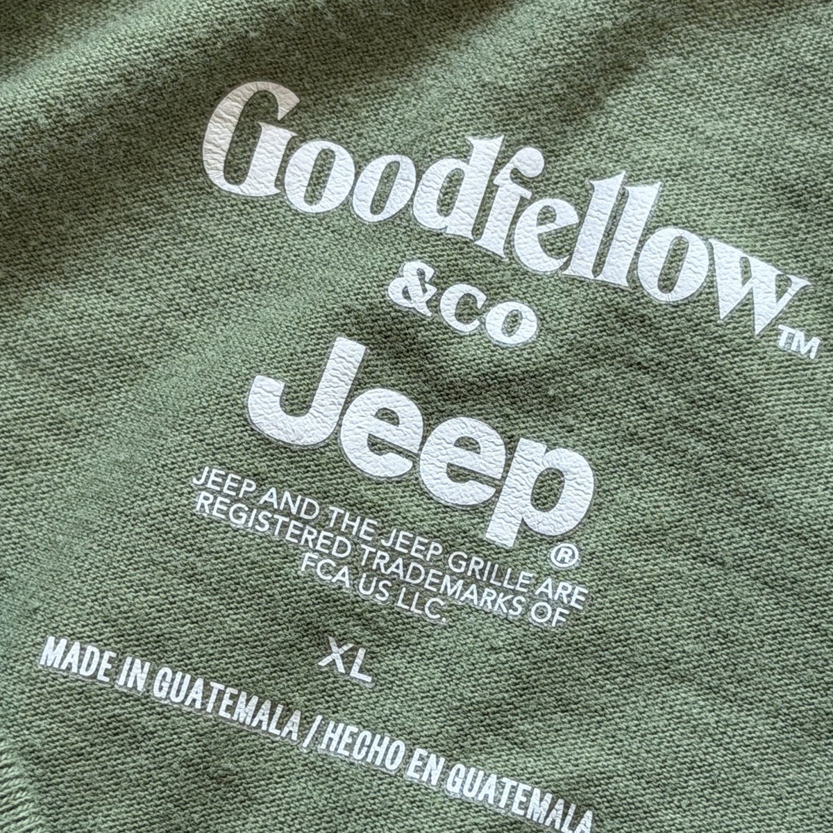 Goodfellow & Co Jeep Joshua Tree Green Graphic Print Tee XL Crew Neck Cotton