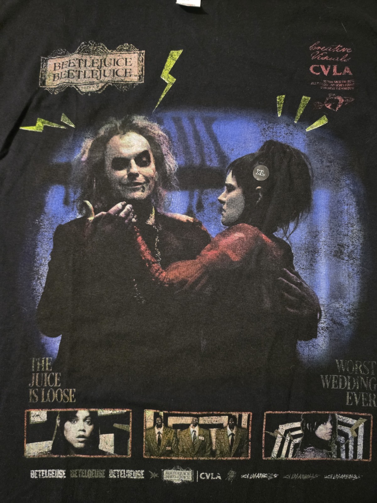 CVLA Beetlejuice Graphic Design Tee Black Size XL