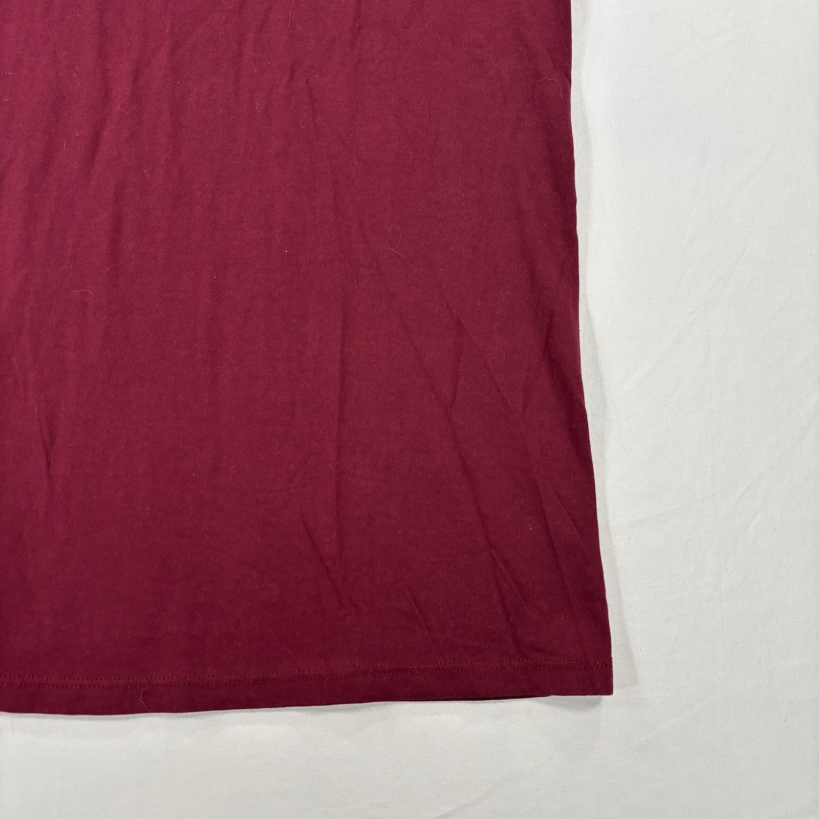 Vintage Russell Athletic Blank Plain T-Shirt Maroon Mens Large 90’s Made In USA