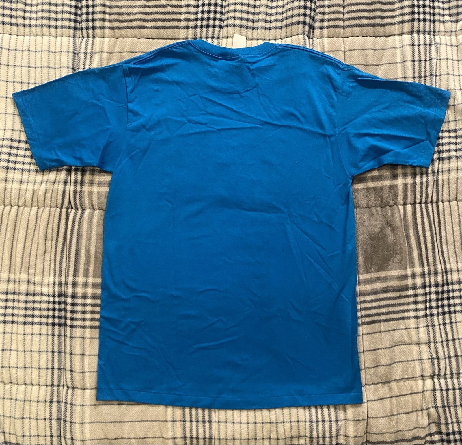 Vintage Basic Editions Single Stitch T Shirt Blue BLANK Large NEW NWT Deadstock