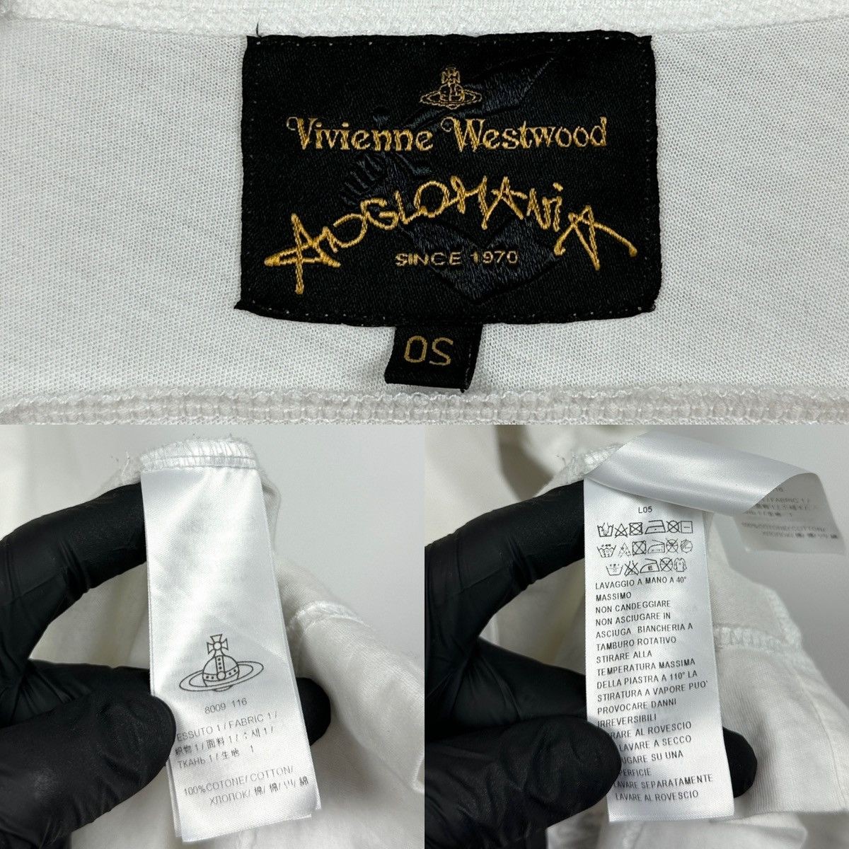 Vivienne Westwood Anglomania Graphic Lion Orb White T-Shirt Size OS