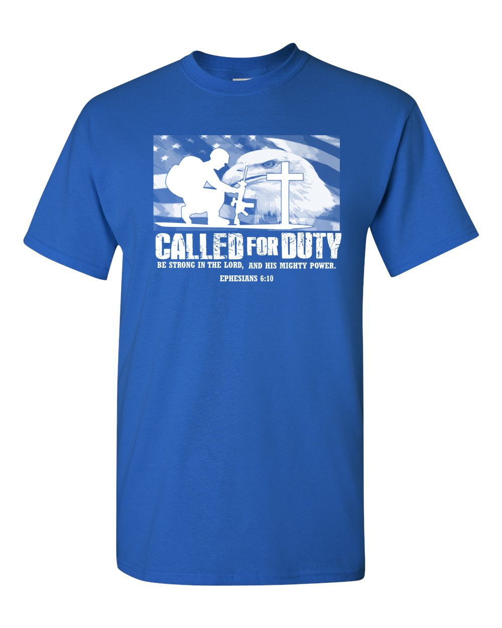 Religious Christian Soldier Cross Called For Duty Army Lord Men’s Tee Shirt 1390