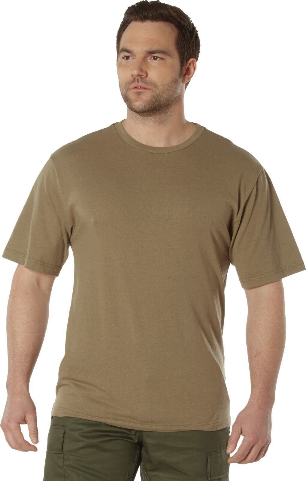 Rothco Coyote Brown AR 670-1 Full Comfort Fit T-Shirt Polyester Cotton Army Tee