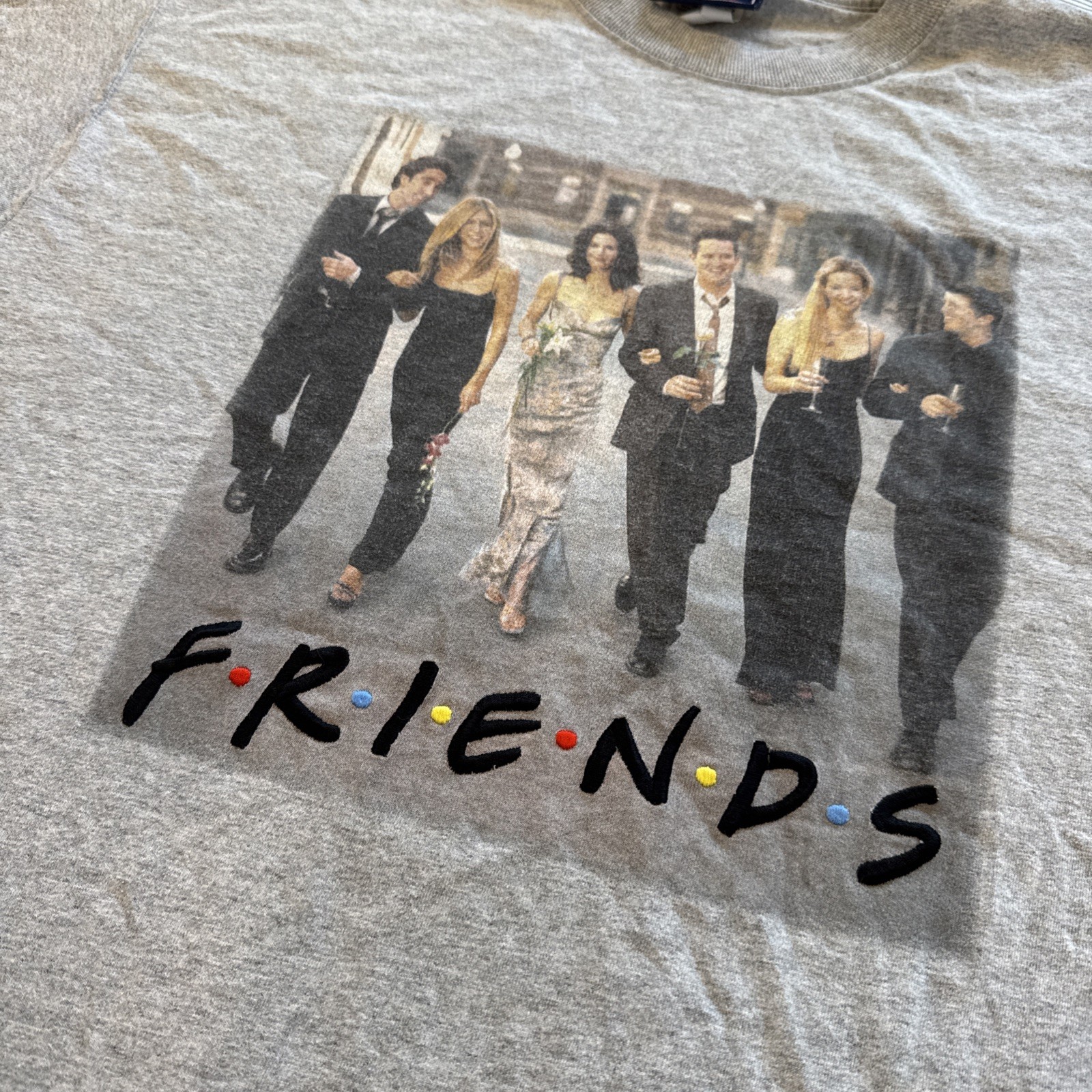 Vintage Friends TV Show Shirt Mens XL NBC Experience Wedding Day 90s Gray