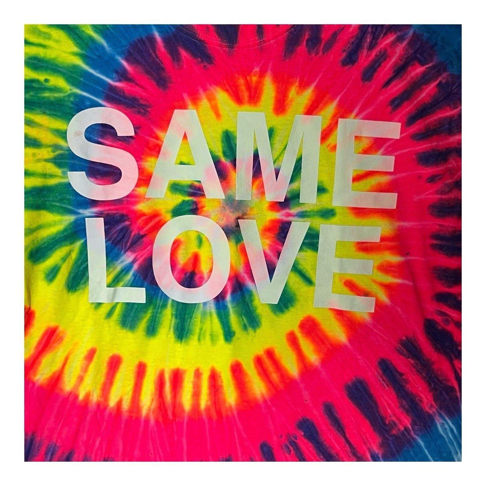 Same Love Macklemore Ryan Lewis Tye-dye Graphic Concert Tee Tshirt XL Pride Y2K