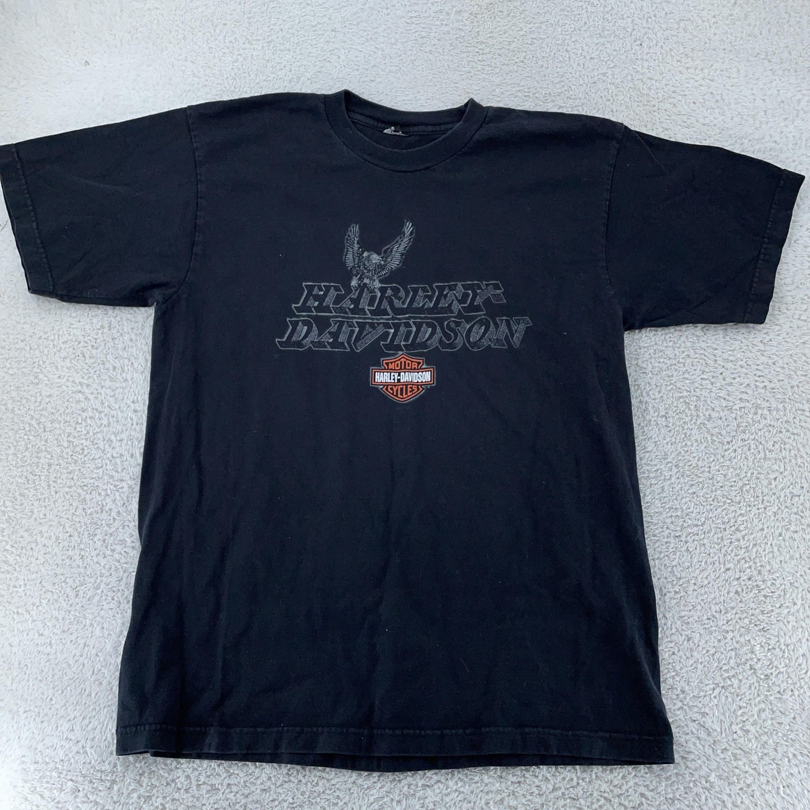 Vintage Harley-Davidson Shirt Large Pat Rogers Speedway Concord North Carolina