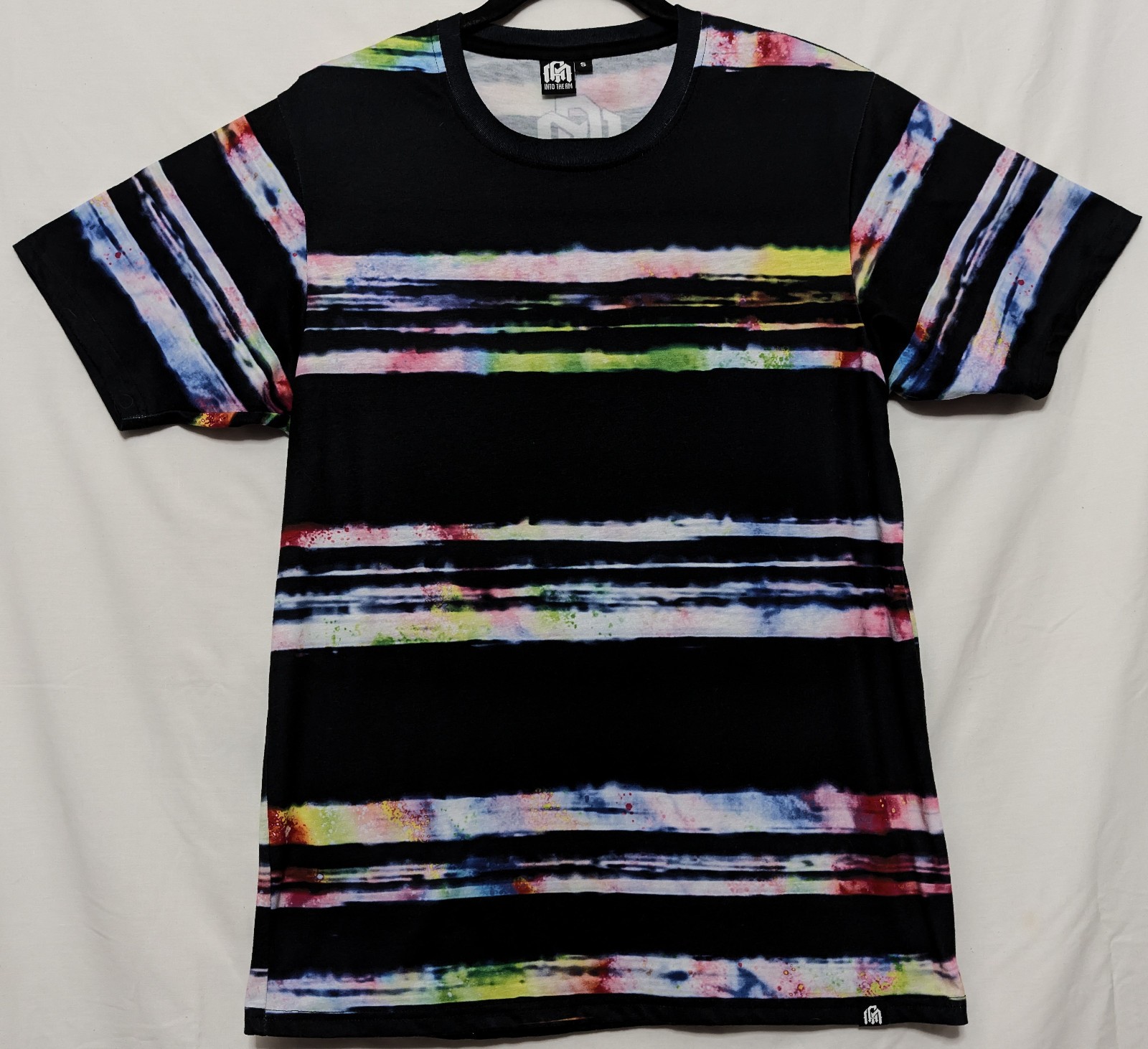 Into The AM S Frequency Multicolor Horizontal Striped Shirt 19.5″ W X 27.5″ L
