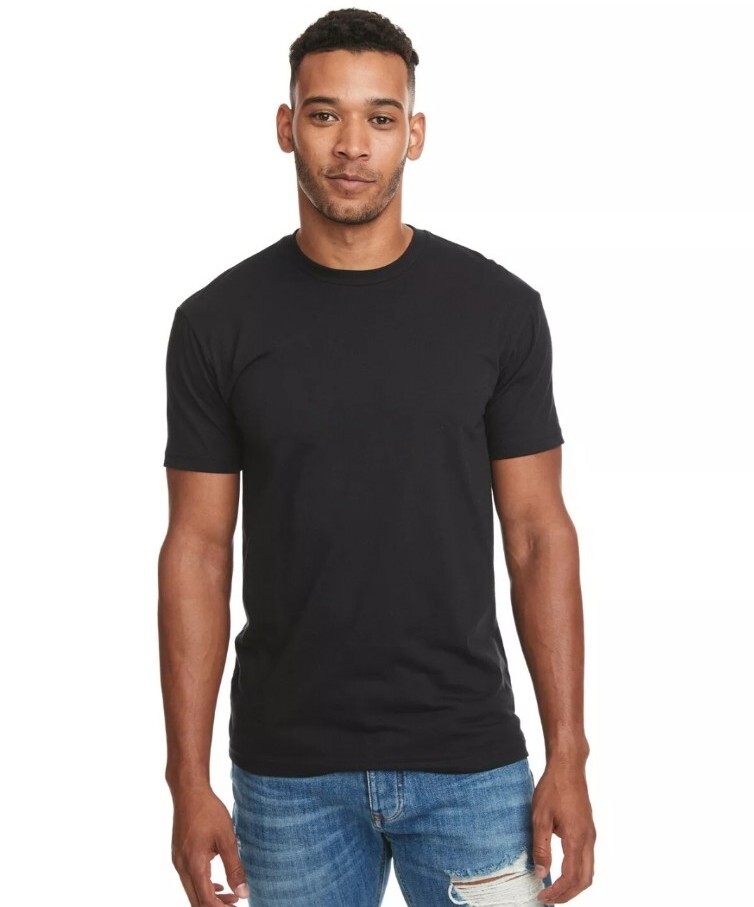 Next Level Apparel Men’s Crew Neck T-Shirt Soft Basic T Shirt – Black S Lot 12
