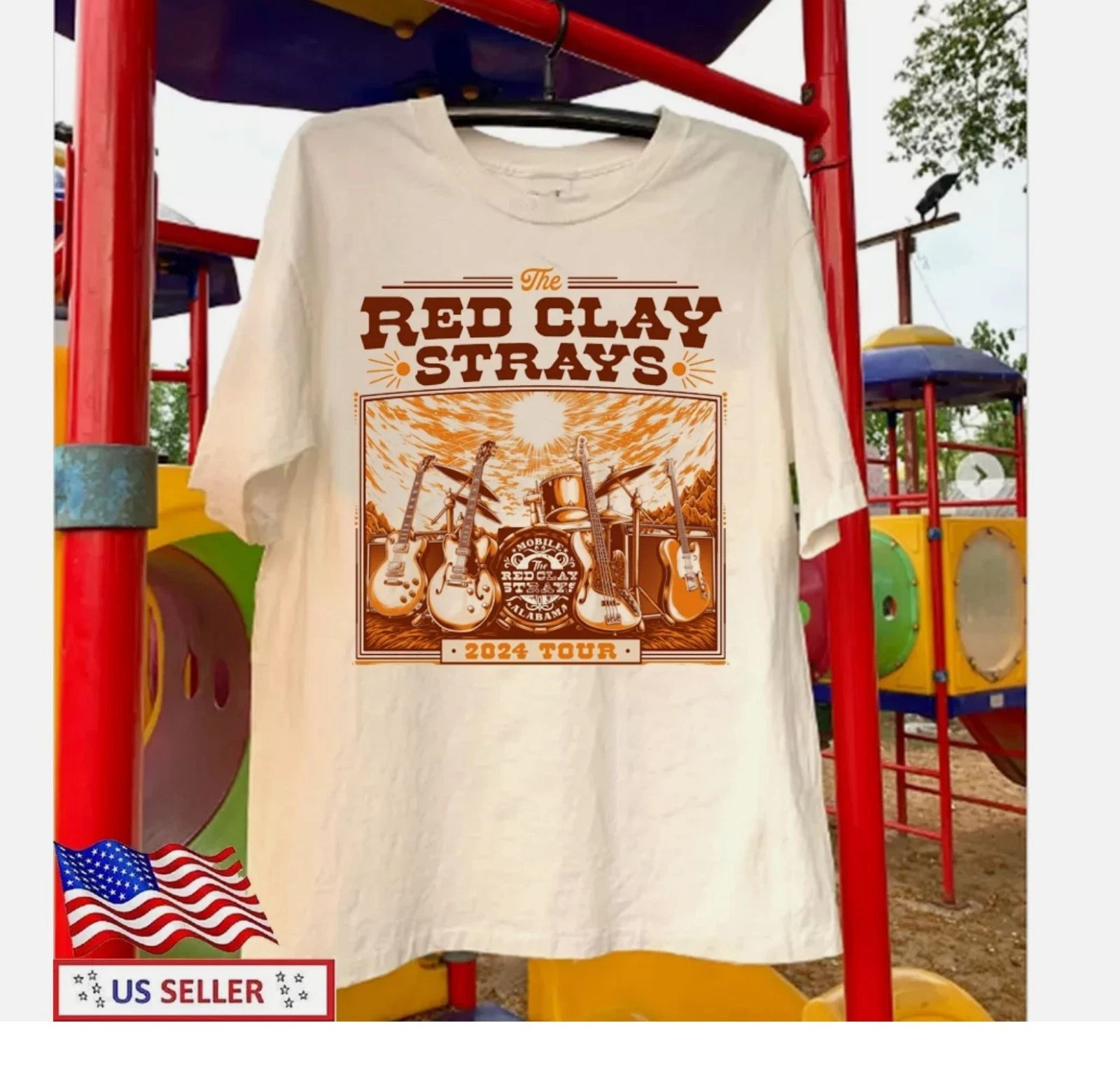 The Red Clay Strays 2024 Tour Graphic Multicolor Short Sleeves T Shirt