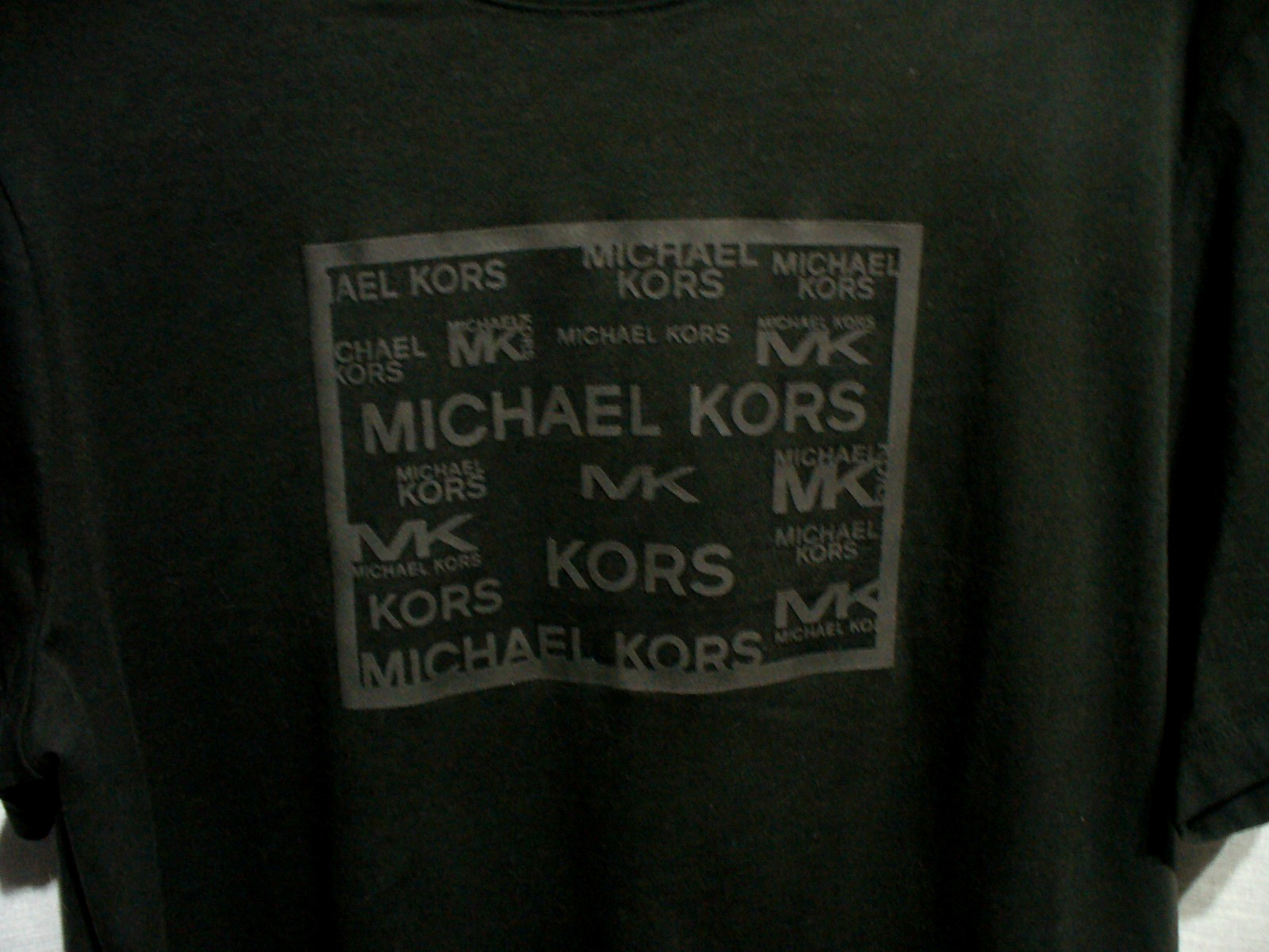 Michael Kors Mens Black Logo Tee Size Large NWT