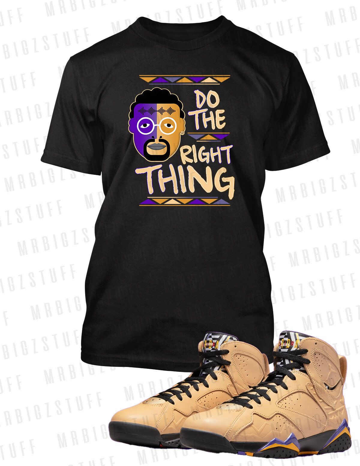 Mens Do the Right Thing Graphic Sneaker Tee Shirt to Match J7 Boot Spike Lee