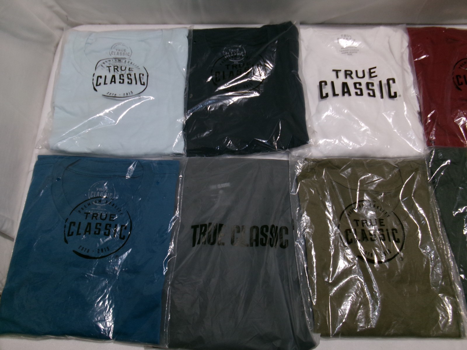 True Classic Crew Neck Short Sleeve Tees Assorted Sizes & Colors