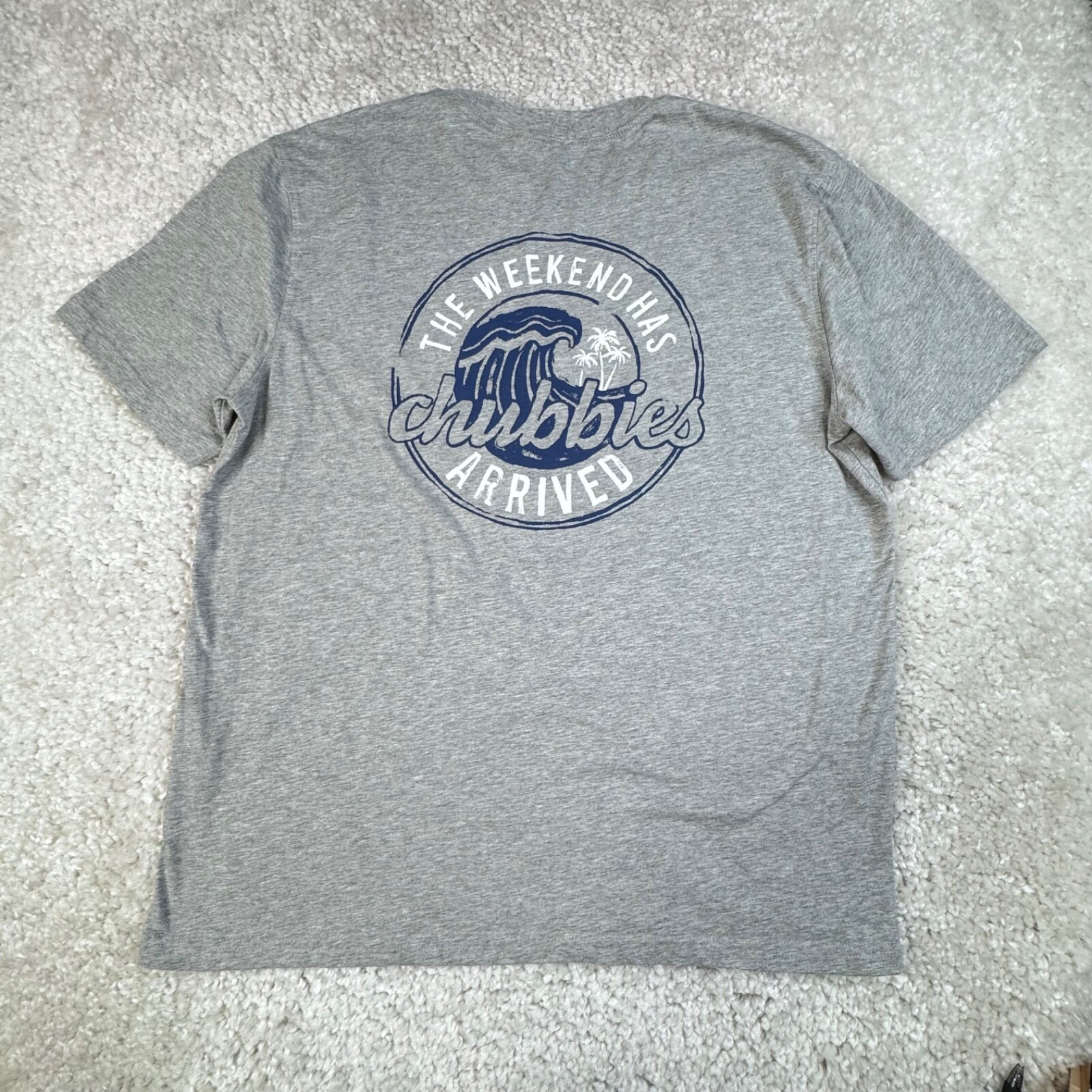 Chubbies The weekend Has Arrived Pocket Tee Gray Mens XL