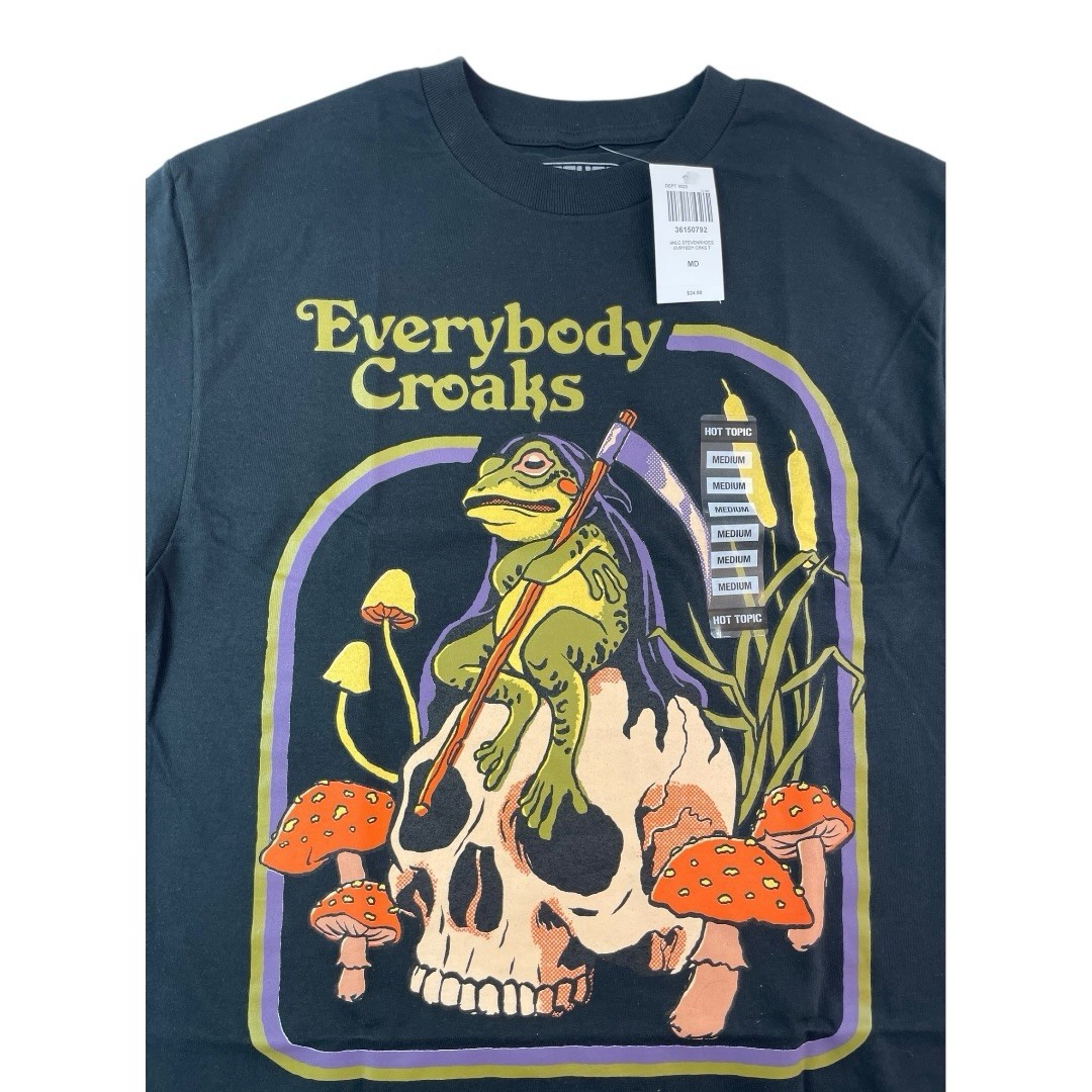 Spencer’s•Everybody Croaks by Steven Rhodes Green Tie-Dye T-shirt SIZE M UNISEX