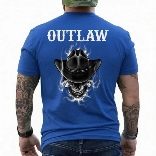 Mens Skulls Lover Skull Wearing Cowboy Hat Western Vintage T-Shirt