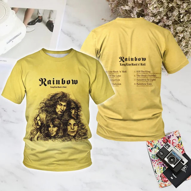 Collection Rainbow Band Long Live Rock ‘n’ Roll 3D Shirt S to 6XL CK457