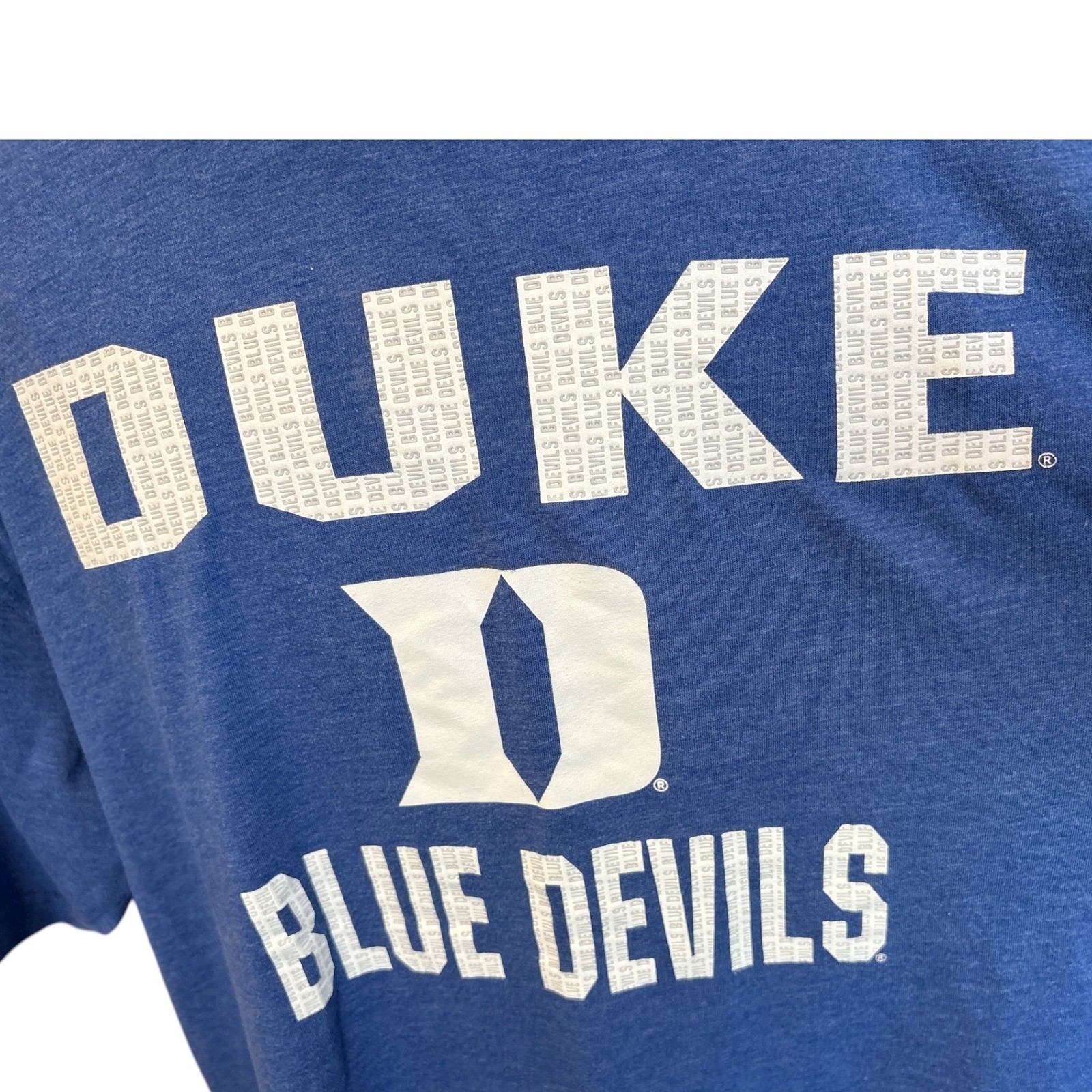 Colosseum Duke Blue Devils Graphic Logo T-Shirt, Size XL, Durham NC, Coach K