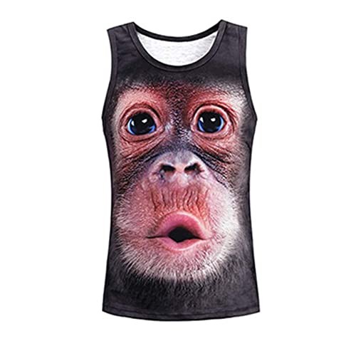 Printed Graphics Monkey 3D Tank Top Mens Womens Unisex