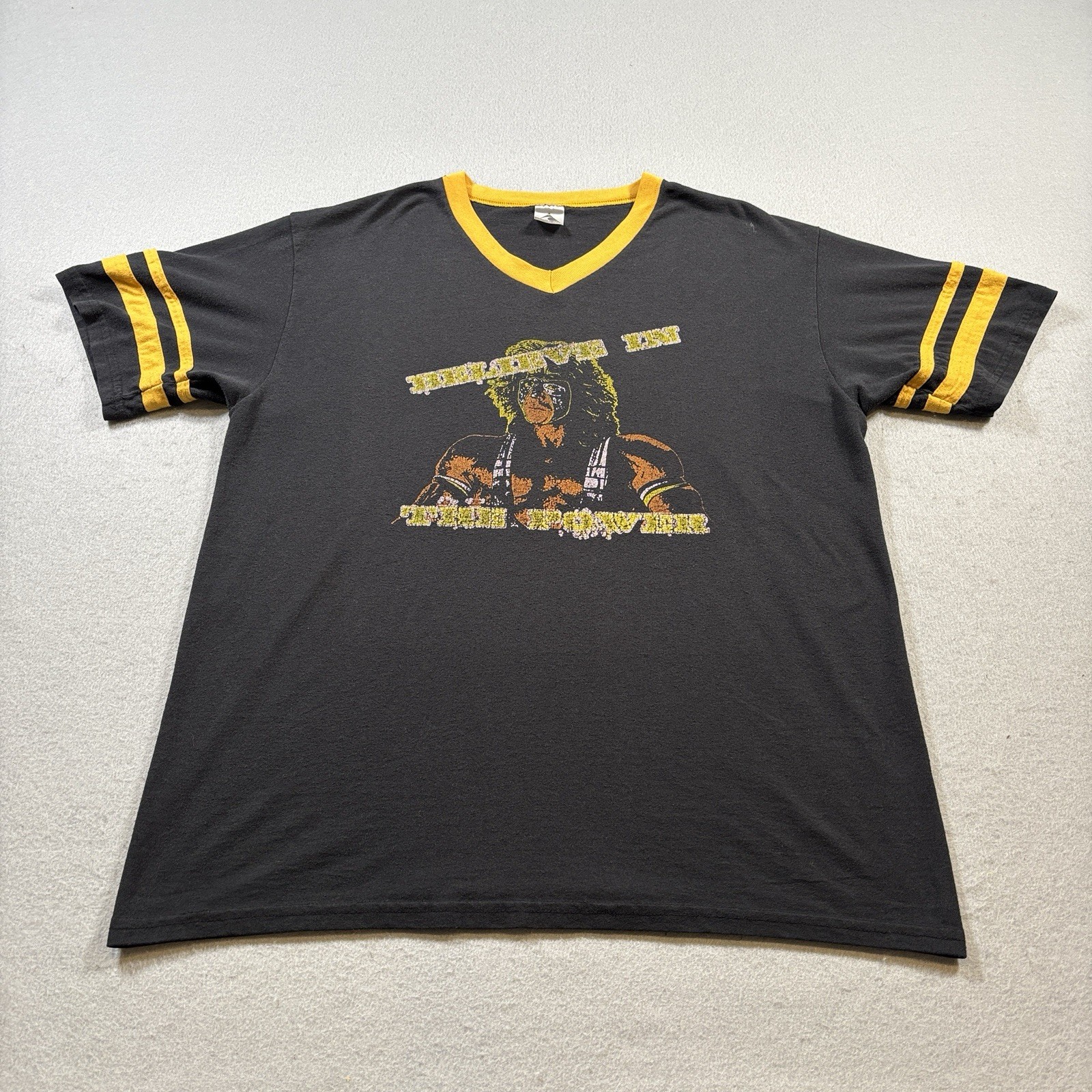 Vtg Ultimate Warrior 90s Ringer Shirt Augusta Sportswear Mens XL The Power