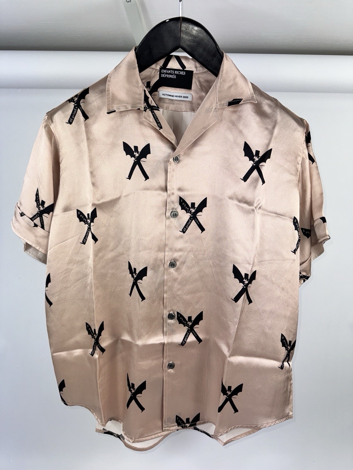 Enfants Riches Deprimes – Camp Collar Silk Nouveau Logo Chemise Shirt Size: M