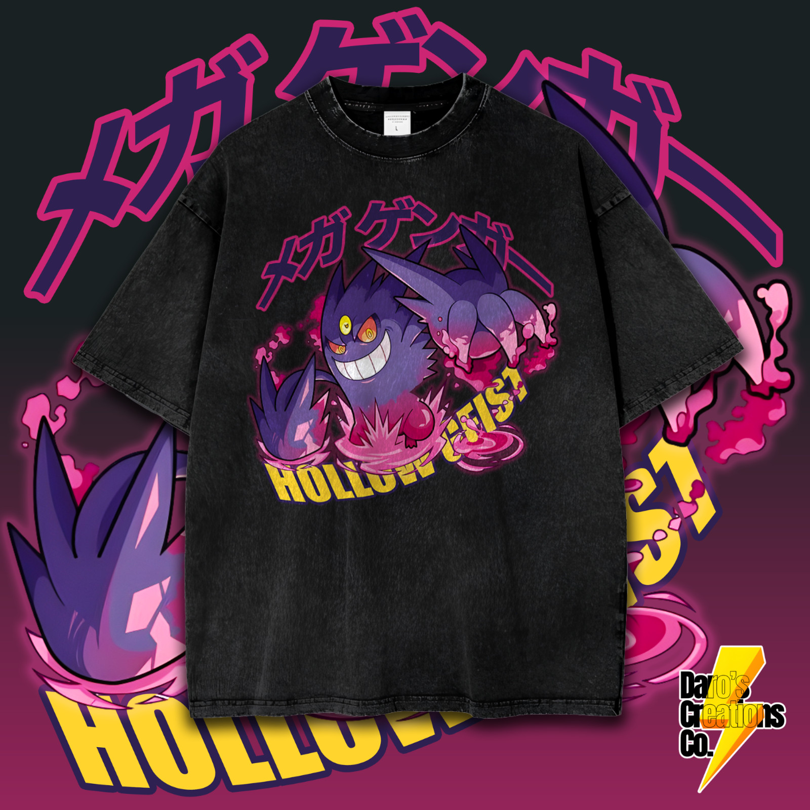 Pokemon Mega Gengar Custom Anime Shirt, Vintage Anime Shirt, Retro Anime Shirt