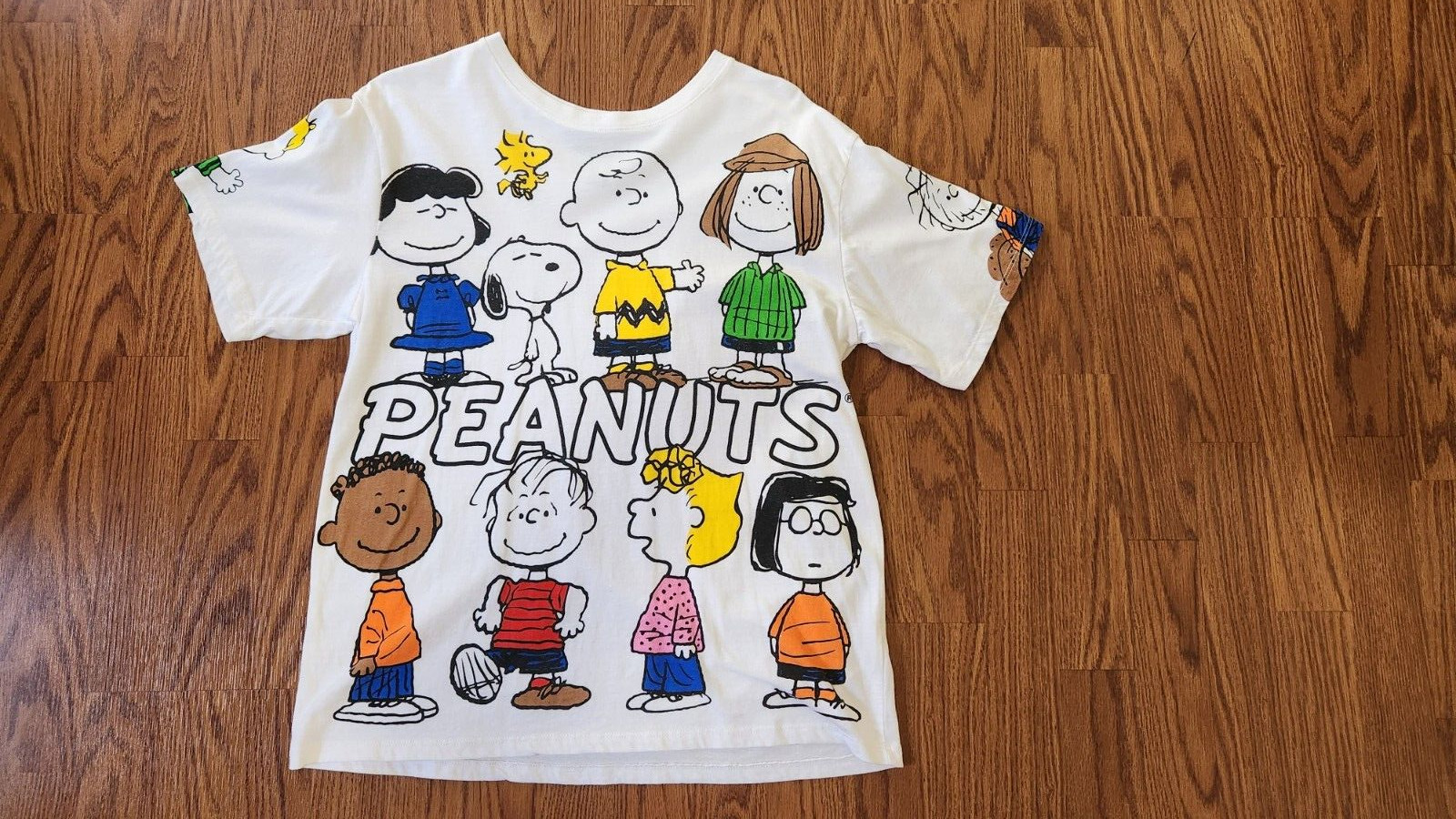 Peanuts Gang 2018 Worldwide LLC T-Shirt Size Small Snoopy Woodstock Charlie