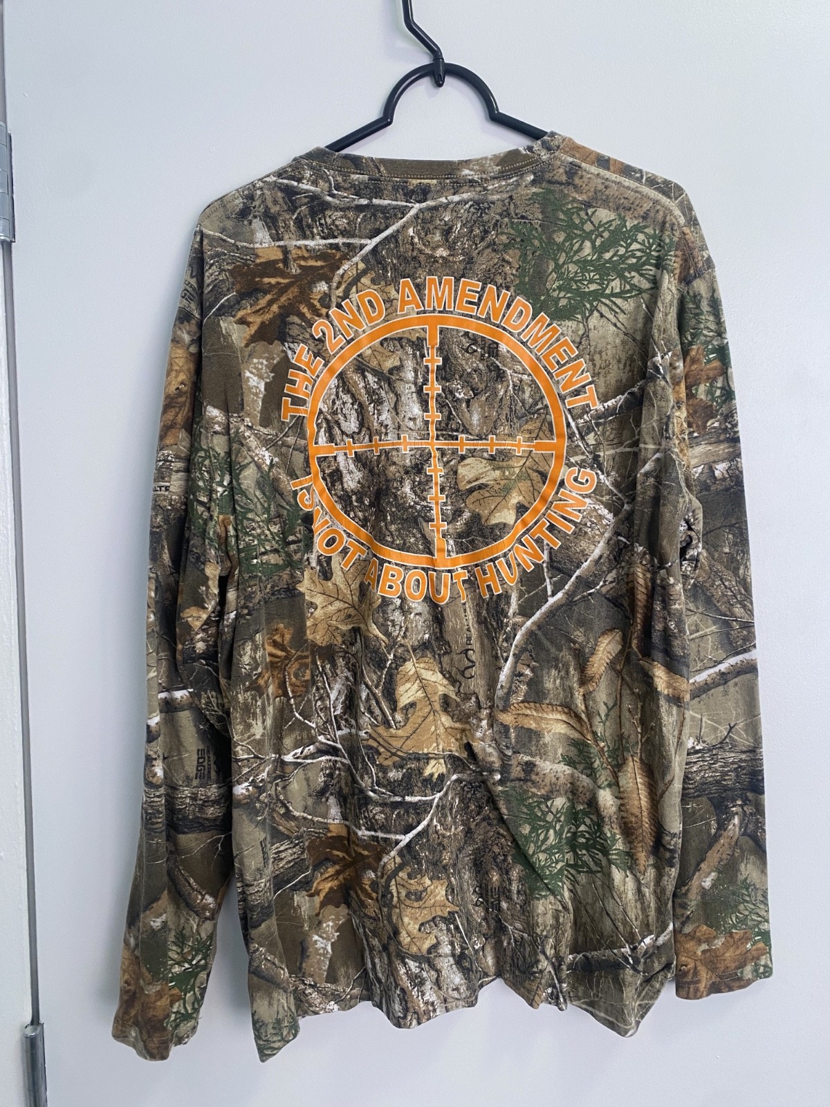 Walter Sobchak Security Camo Print XL Long Sleeve Shirt 2nd Amendment